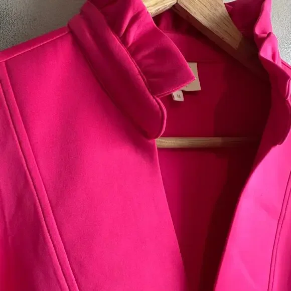 SSYS Sleeveless Frill Vneck Top Pink M - Picture 3 of 9